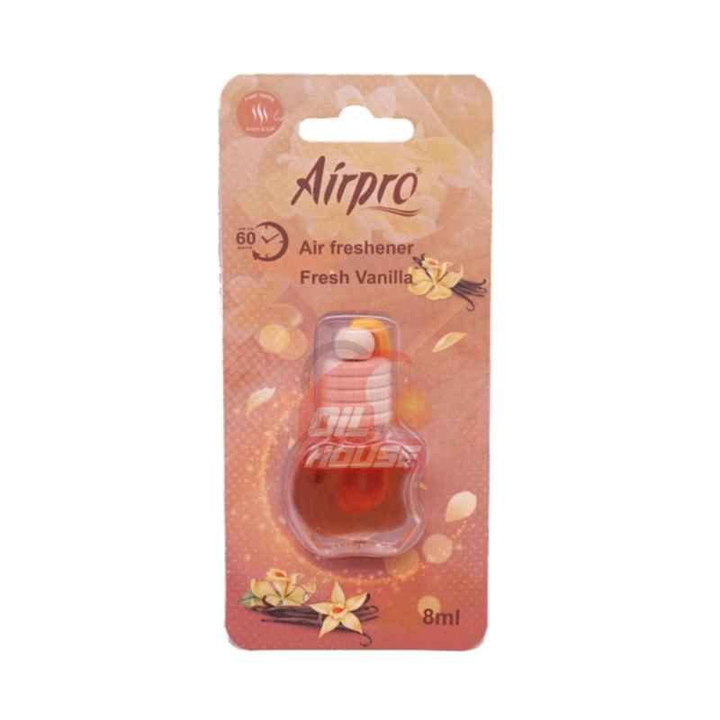 Airpro Fresh Vanilla Hanging Bottle Auto Air Freshener 8ml