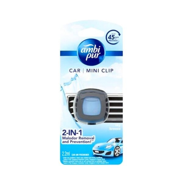 Ambi Pur Car Mini Clip Sky Breeze Car Air Freshener 2.2ml