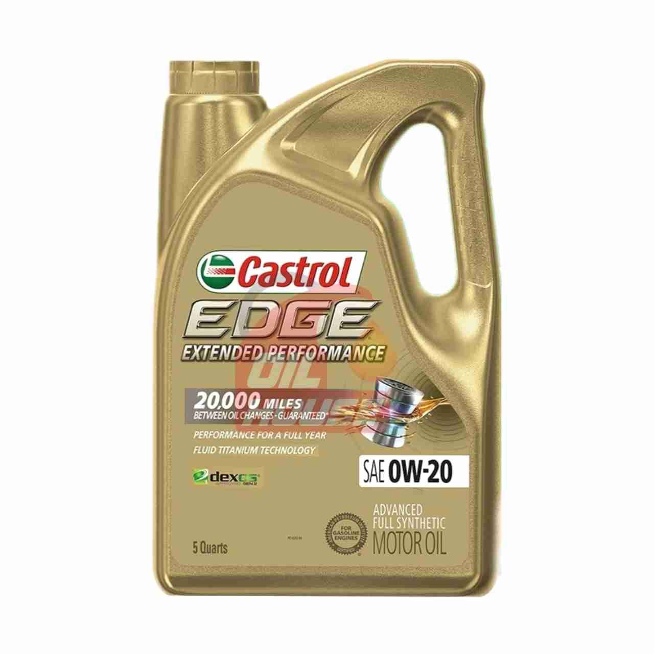 CASTROL EDGE EXTENDED PERFORMANCE 0W-20 FULL SYNTHETIC 5QUART