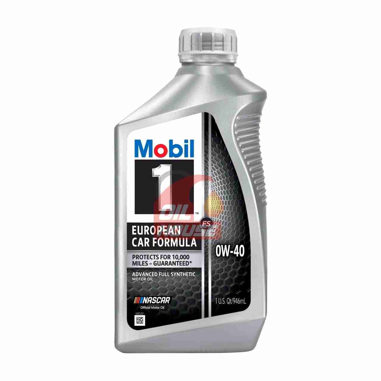 Mobil 1 European Car Formula 0W-40 Full Synthetic Motor Oil 1Quart