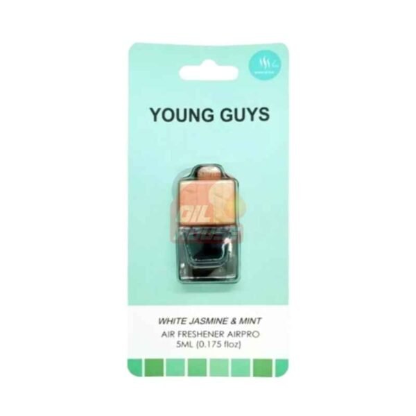 Young Guys White Jasmine & Mint Hanging Bottle Auto Air Freshener 5ml