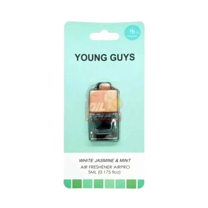 Young Guys White Jasmine & Mint Hanging Bottle Auto Air Freshener 5ml
